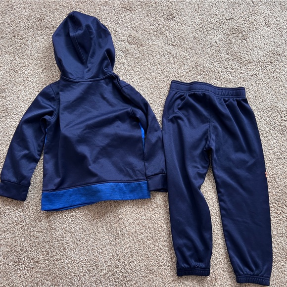 Under Armour boys blue and orange tracksuit sweatsuit matching outfit set 4T - Picture 2 of 2